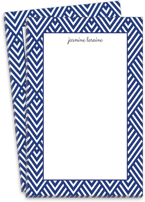 Blue Geometric Border Notepads